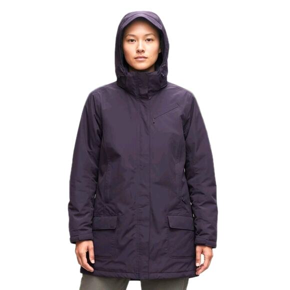 LANDS END The Squall Parka Womens Size L/Tall 14/16 Purple Waterproof Insulated - Picture 1 of 16
